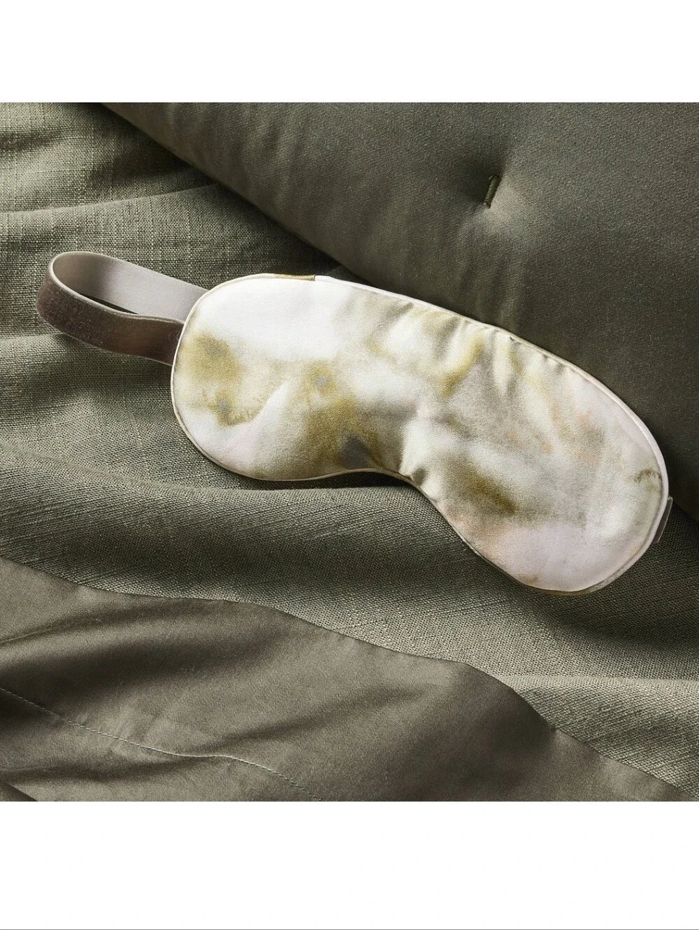 New!Casaluna Floral 100% Silk EyeMask Adjustable Strap Y2K Cottagecore Luxury